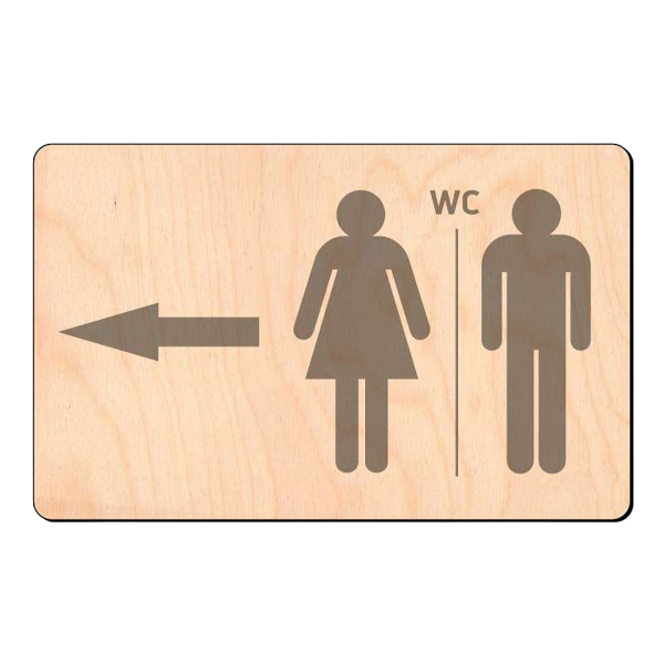 Ξύλινη πινακίδα WC