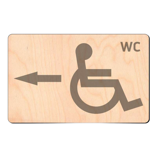 Ξύλινη πινακίδα WC