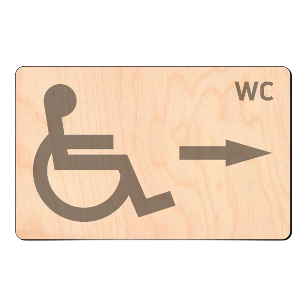 Ξύλινη πινακίδα WC