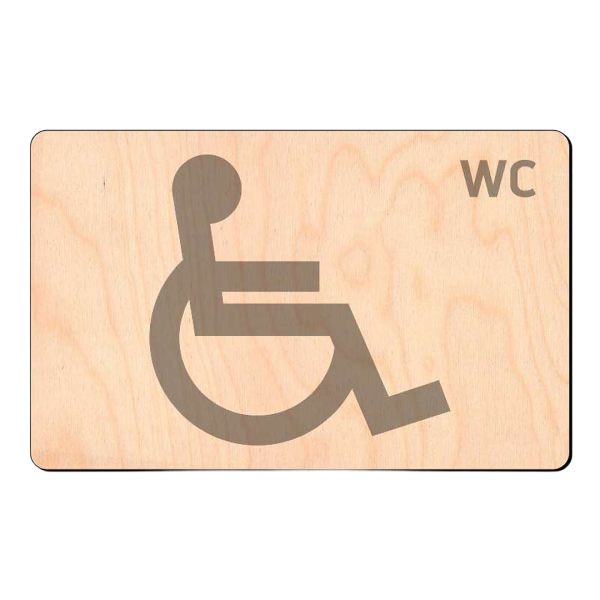 Ξύλινη πινακίδα WC